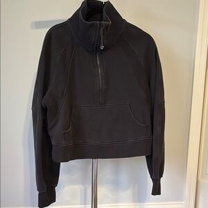 Lululemon black funnel neck sweatshirt